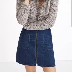 Madewell A-Line Zippered Skirt